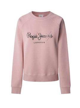 Blusa de moletom Pepe Jeans Lupita rosa para mulher