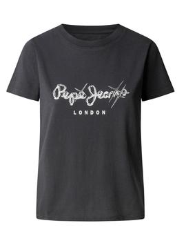 Camisa Pepe Jeans Leticia preta para mulher.