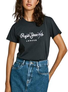 Camisa Pepe Jeans Leticia preta para mulher.