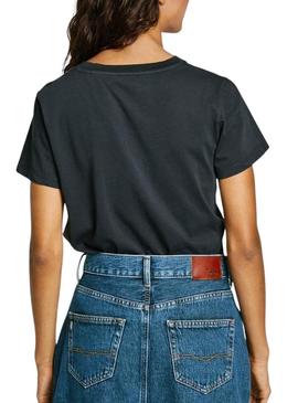 Camisa Pepe Jeans Leticia preta para mulher.