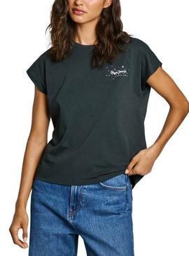 Camisa Pepe Jeans Lorena preta para mulher.