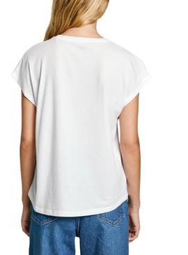 Camiseta Pepe Jeans Lorena branca para mulher