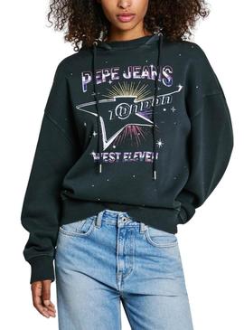 Moletom Pepe Jeans Lilian preto para mulher