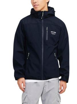 Jaqueta softshell Jack and Jones Theo marinho para homem.