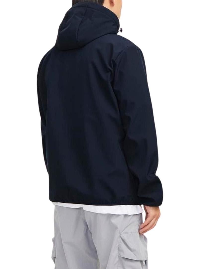 Jaqueta softshell Jack and Jones Theo marinho para homem.