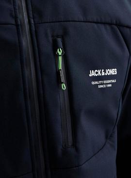 Jaqueta softshell Jack and Jones Theo marinho para homem.