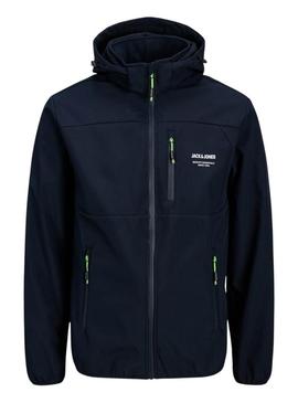 Jaqueta softshell Jack and Jones Theo marinho para homem.