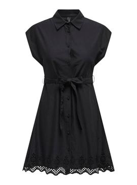 Vestido Only Lou Camisero Preto Para Mulher