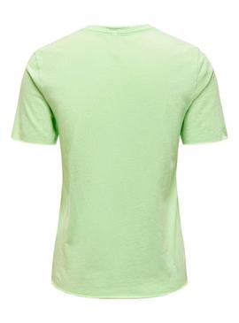 Camiseta Only Lucy Verde Para Mulher.