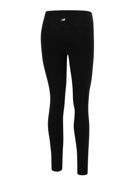 Calça legging New Balance de cintura alta preta para mulher