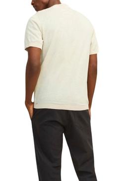 Camiseta Jack and Jones Marco Ponto Creme Para Homem