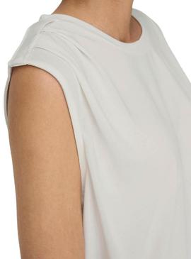 Camiseta Only Free Modal Satin Beige Para Mulher