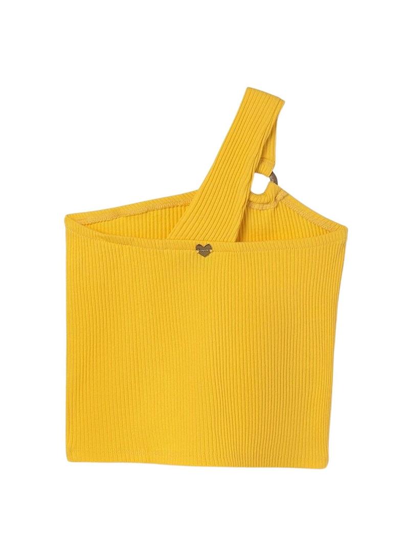 Camisa Mayoral alças de canalé amarelo menina