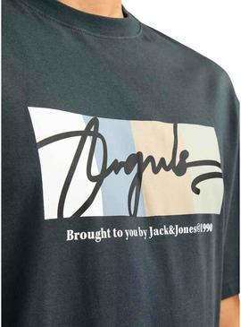 Camiseta Jack and Jones Portland verde para homem.