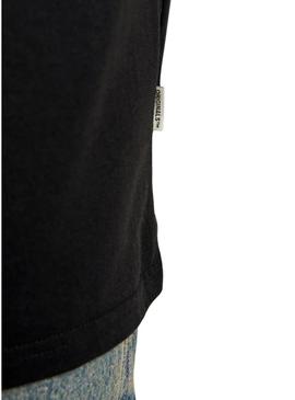 Camiseta Jack and Jones Portland preta para homem.