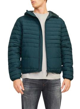 Casaco acolchoado Jack and Jones Estate dobrável verde para homem.