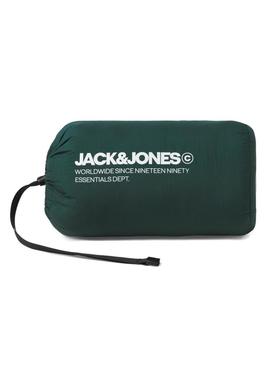 Casaco acolchoado Jack and Jones Estate dobrável verde para homem.