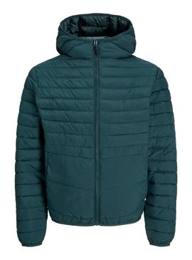 Casaco acolchoado Jack and Jones Estate dobrável verde para homem.