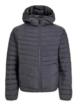 Jaqueta acolchoada Jack and Jones Estate dobrável cinza para homem.