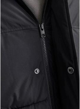 Casaco acolchoado Jack and Jones Bradley preto para homem