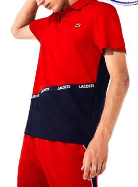 Polo Lacoste Sport Colorblock Vermelho para Homem