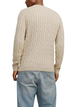 Camisa Jersey Jack and Jones Eross bege para homens