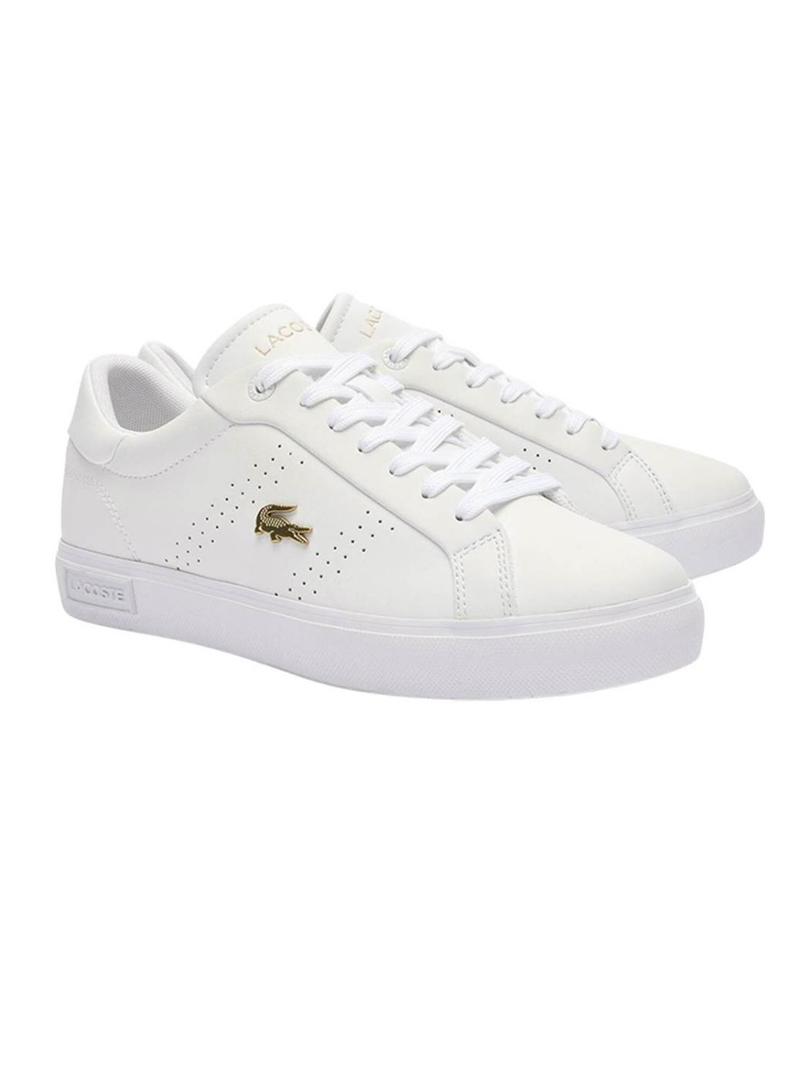 Sapatilhas Lacoste Powercourt branco para mulher.