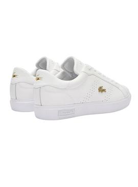 Sapatilhas Lacoste Powercourt branco para mulher.