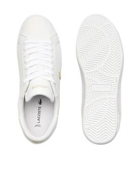 Sapatilhas Lacoste Powercourt branco para mulher.