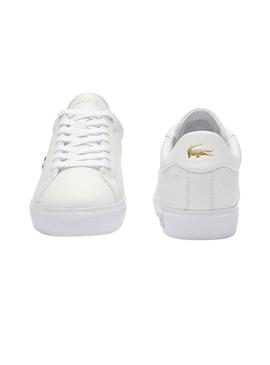 Sapatilhas Lacoste Powercourt branco para mulher.