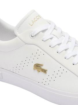 Sapatilhas Lacoste Powercourt branco para mulher.