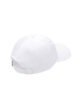 Boné básico branco Lacoste para homens.