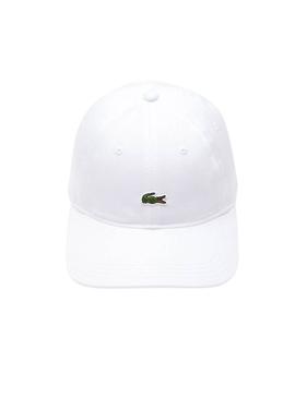 Boné básico branco Lacoste para homens.