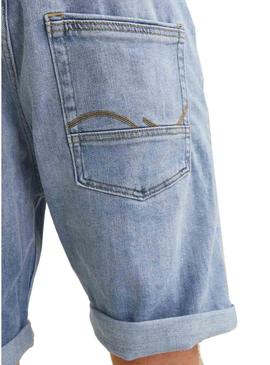 Bermudas Jack and Jones Chris Wood em denim claro para homens.