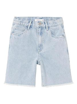 Bermudas Nome It Bella baggy denim para menina