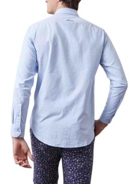 Camisa Altonadock azul claro em popeline para homem.