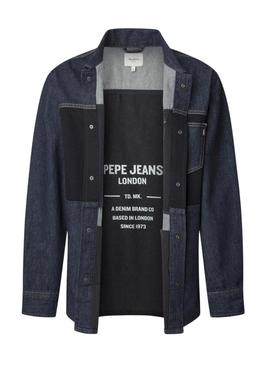 Camisa Pepe Jeans Baz denim bicolor para homem