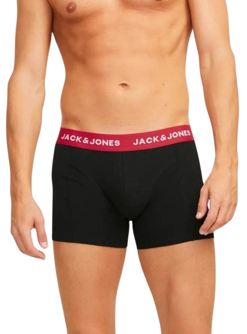 Pack 3 Cuecas Jack and Jones Joe preta para homem.