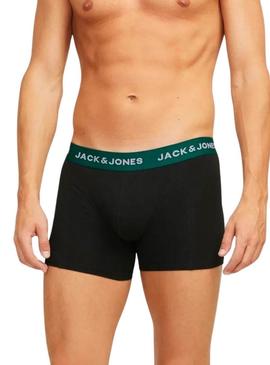 Pack 3 Cuecas Jack and Jones Joe preta para homem.