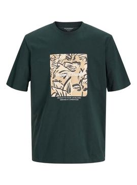 Camiseta Jack and Jones Vesterbro verde para homem