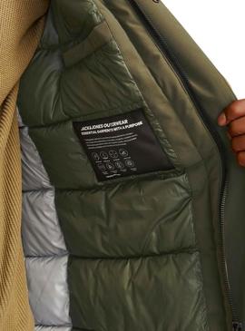 Parka Jack and Jones Ekeen verde para homem.