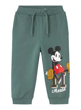 Jogger Nome It Nayel Mickey verde para menino