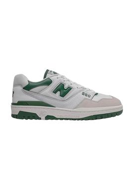 Sapatilhas New Balance BB550 verde e branco para homem