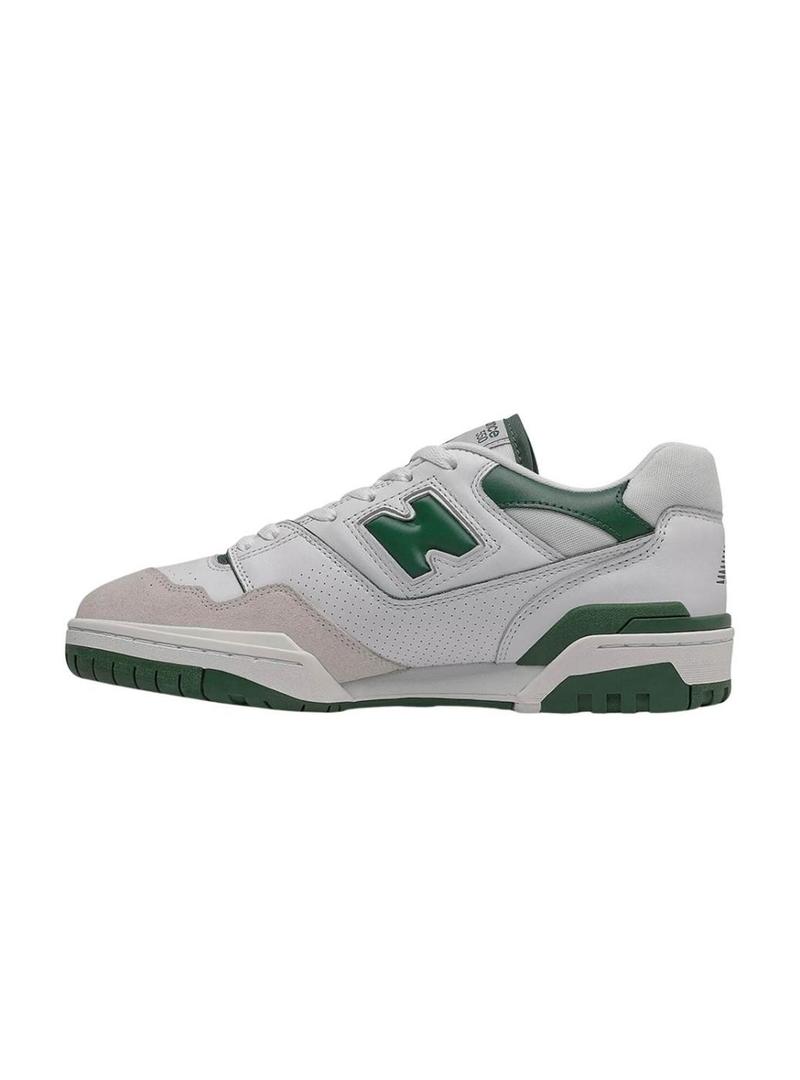 Sapatilhas New Balance BB550 verde e branco para homem