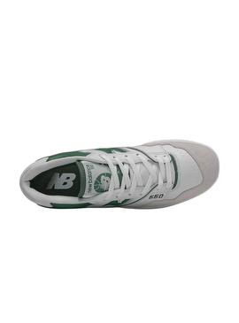 Sapatilhas New Balance BB550 verde e branco para homem