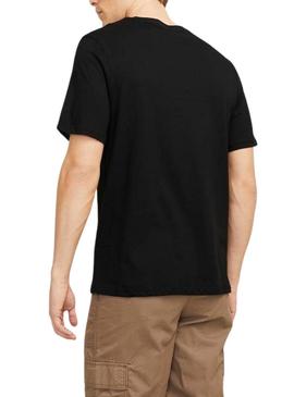 Camisa Jack and Jones Simon negra para homem.