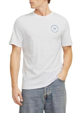 Camiseta Jack and Jones Simon branca para homem