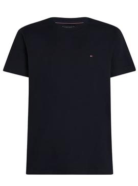 Camiseta Tommy Hilfiger Essential azul marinho para homem.