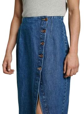 Saia  Pepe Jeans Slit midi para mulher.