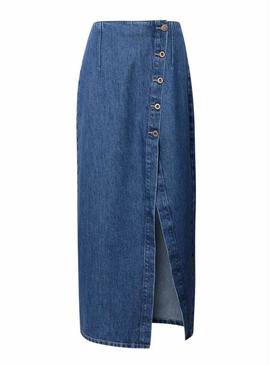 Saia  Pepe Jeans Slit midi para mulher.